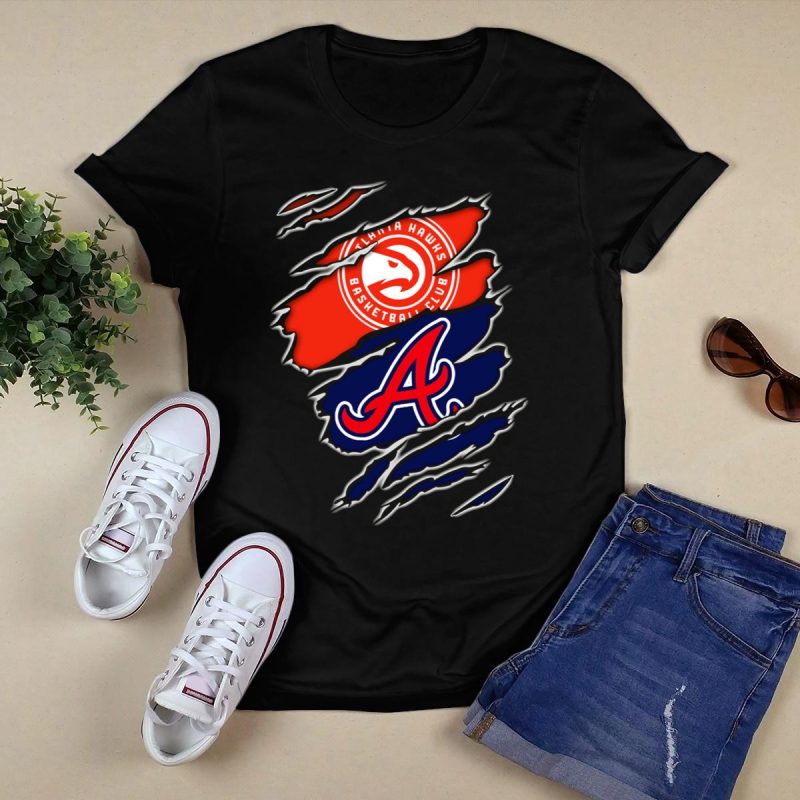 Atlanta Hawks Basketball Club Brave Logo T-Shirt For Fans - Image 5