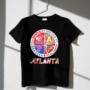 Atlanta Hawks & United Fc Falcons Braves Logo Mashup T-Shirt