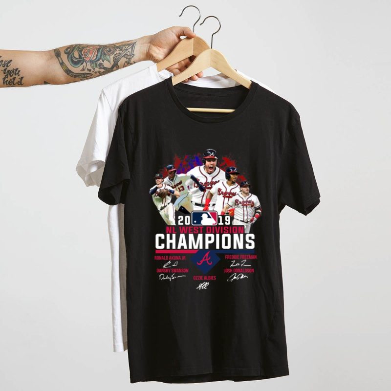 Atlanta Braves 2019 Nl East Champions Signature T-Shirt - Image 4