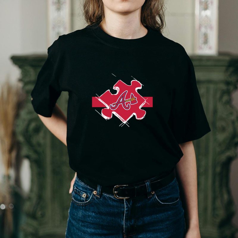 Atlanta Braves Autism Awareness T-Shirt For Support And Style - Image 2