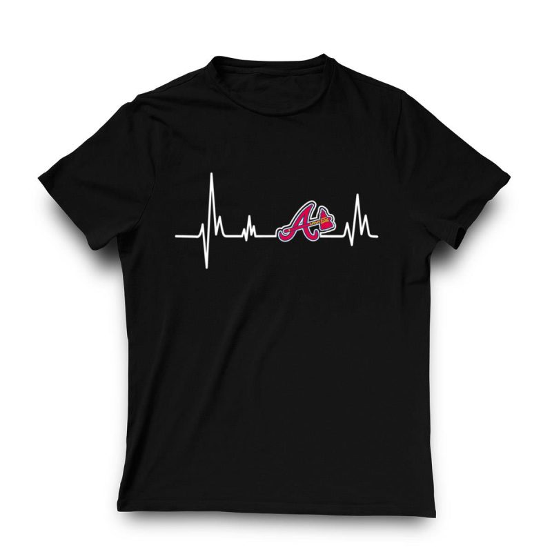 Atlanta Braves Heartbeat Graphic T-Shirt - Casual Fan Apparel - Image 3