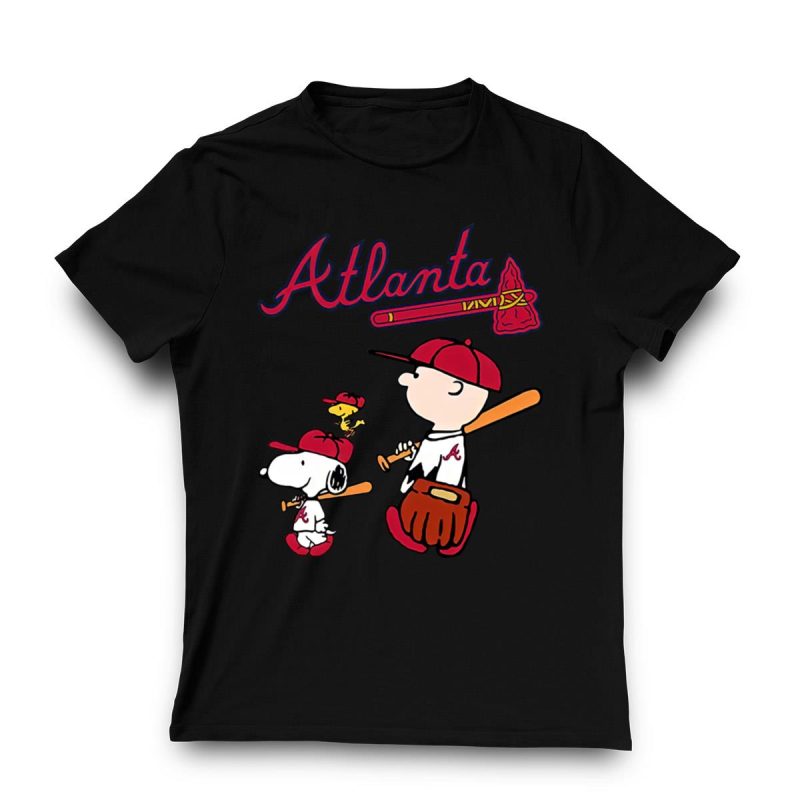 Snoopy Atlanta Braves Baseball Together T-Shirt - Perfect Fan Gear! - Image 3