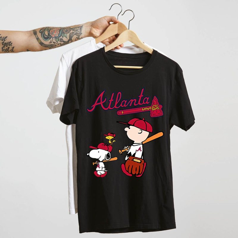 Snoopy Atlanta Braves Baseball Together T-Shirt - Perfect Fan Gear! - Image 4