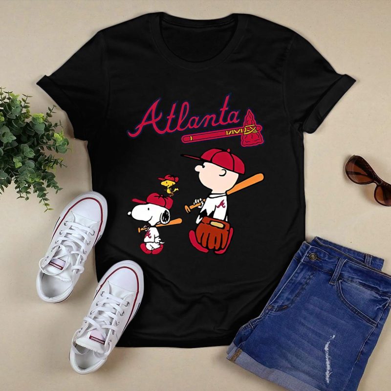Snoopy Atlanta Braves Baseball Together T-Shirt - Perfect Fan Gear! - Image 5