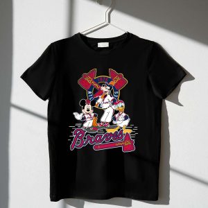 Atlanta Braves Mickey, Donald & Goofy Baseball T-Shirt For Fans