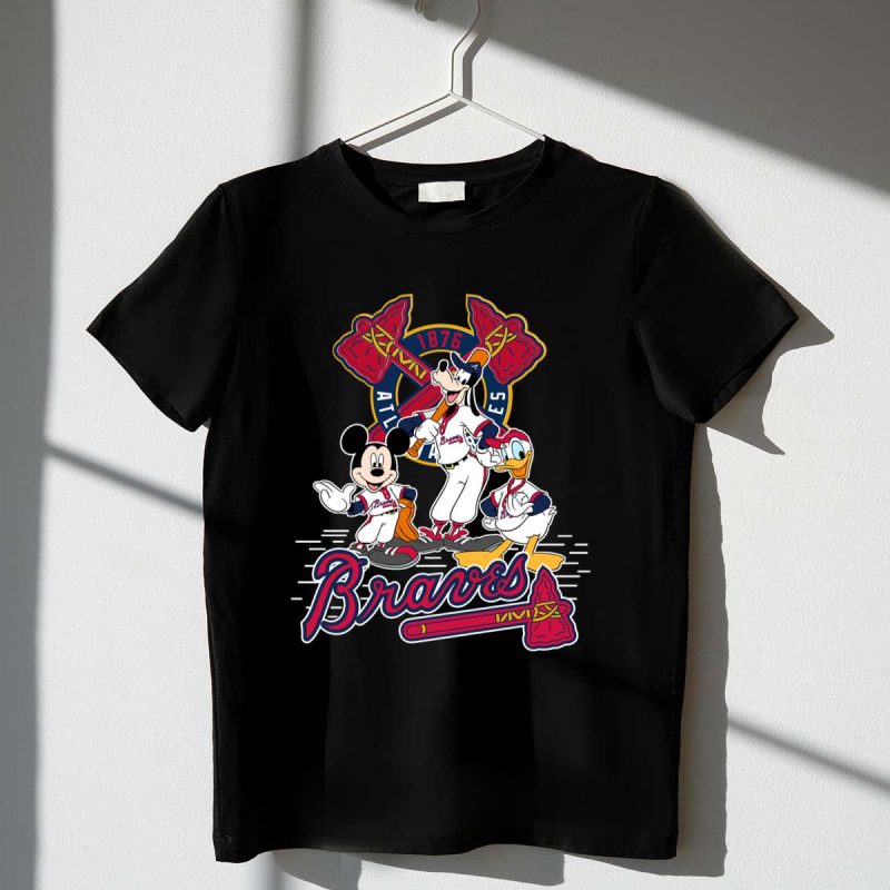 Atlanta Braves Mickey, Donald & Goofy Baseball T-Shirt For Fans
