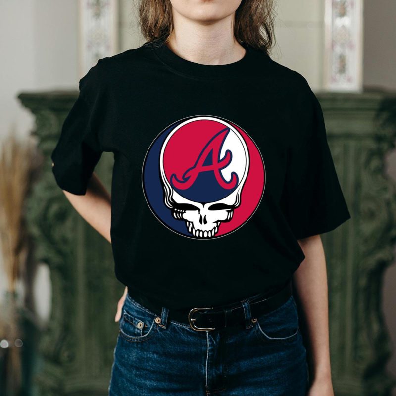 Atlanta Braves Grateful Dead Graphic T-Shirt For Fans - Image 2