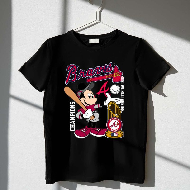 Atlanta Braves 2022 World Series Champions Mickey Mouse T-Shirt