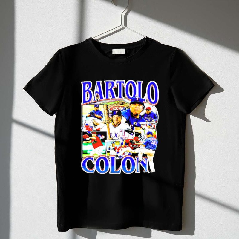 BARTOLO COLON Texas Rangers Pitching Action Collage T Shirt t shirt 1 1