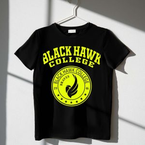 Black Hawk College Braves 1946 Star Crest T-Shirt For Fans And Alumni