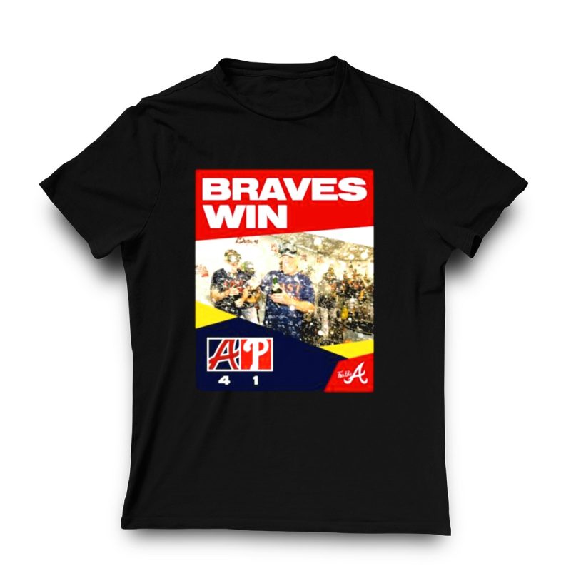 Atlanta Braves Victory T-Shirt - Celebrate 4-1 Win Against Phillies - Image 3