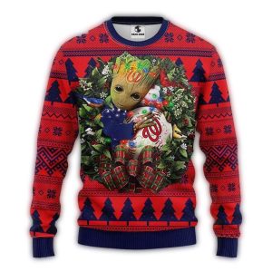 Baby Groot Washington Nationals Ugly Sweater For Kids