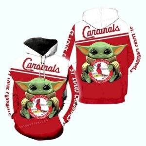 Baby Yoda Hug St. Louis Cardinals Graphic Hoodie – Unisex Sweatshirt