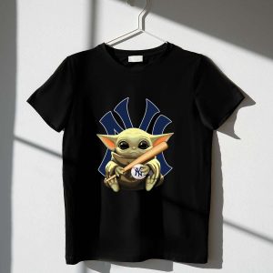 Baby Yoda Hug New York Yankees T-Shirt - Cute & Stylish Fan Apparel