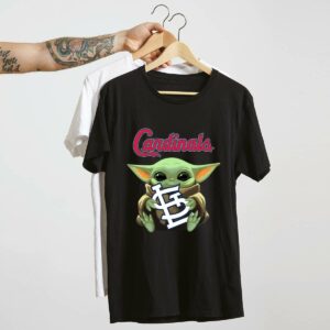 Baby Yoda Hug St Louis Cardinals Graphic T-Shirt – Unisex Gift Tee
