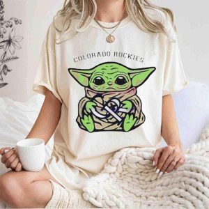 Baby Yoda Colorado Rockies T-Shirt - Cute & Comfy Fan Apparel