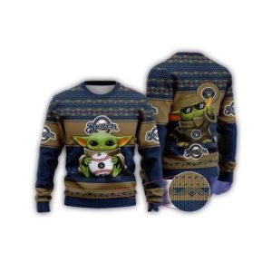 Baby Yoda Milwaukee Brewers Ugly Sweater