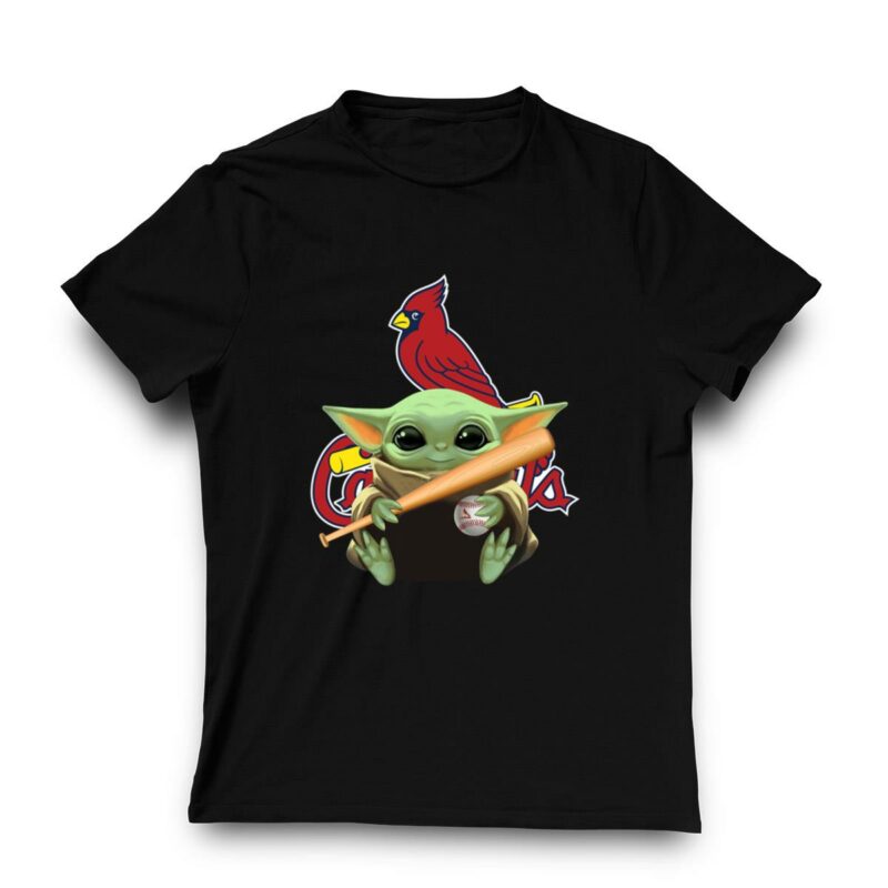 Baby Yoda St Louis Cardinals Graphic T-Shirt – Unisex Fan Gift - Image 3