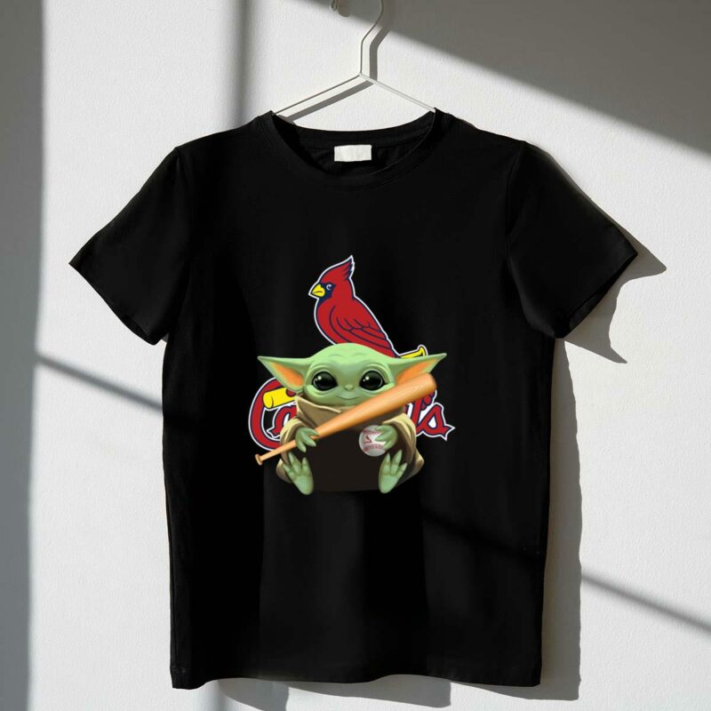 Baby Yoda St Louis Cardinals Graphic T-Shirt – Unisex Fan Gift - Image 4