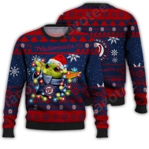 Baby Yoda Washington Nationals Ugly Sweater For Fans