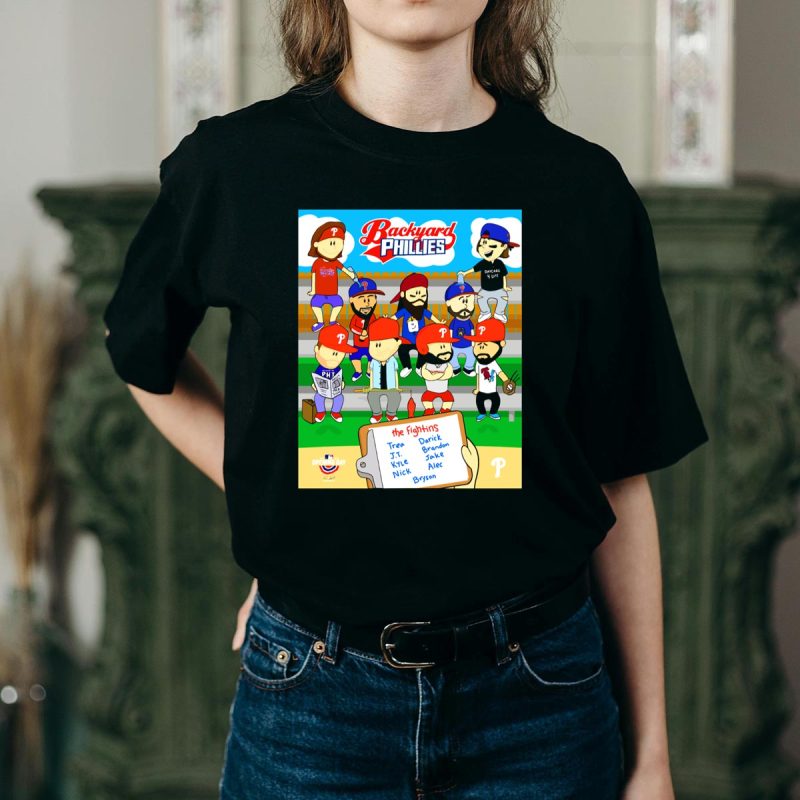 Backyard Phillies Opening Day Player Icons Fan T-Shirt for Enthusiasts - Image 2