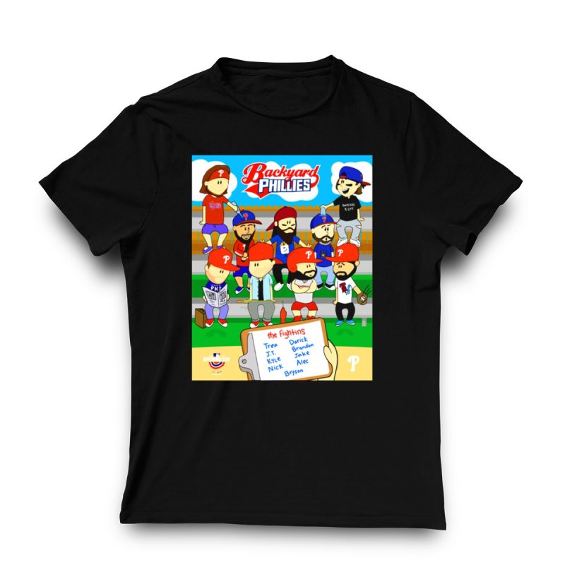 Backyard Phillies Opening Day Player Icons Fan T-Shirt for Enthusiasts - Image 3