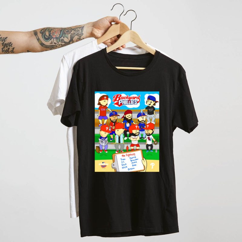 Backyard Phillies Opening Day Player Icons Fan T-Shirt for Enthusiasts - Image 4