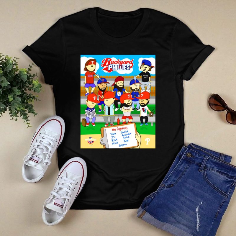 Backyard Phillies Opening Day Player Icons Fan T-Shirt for Enthusiasts - Image 5