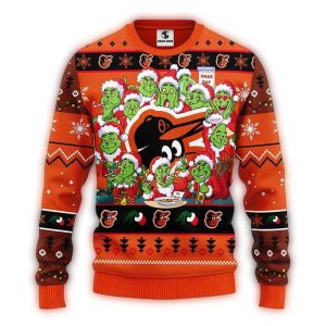 Baltimore Orioles Grinch 12 Ugly Christmas Sweater For Holiday Cheer