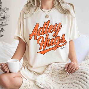 Adley Rutschman Baltimore Orioles Hugs Script T-Shirt For Fans