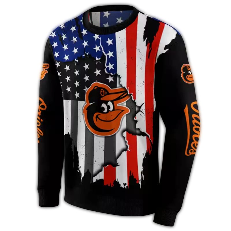 Baltimore Orioles American Pride AOP Sweatshirt 1
