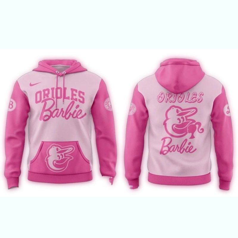 Baltimore Orioles Barbie Night AOP Hoodie 1