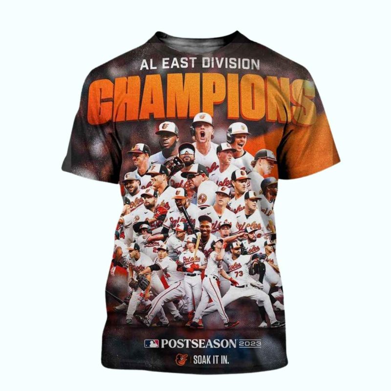 Baltimore Orioles Beats Of The East AL East Division Champions AOP T Shirt
