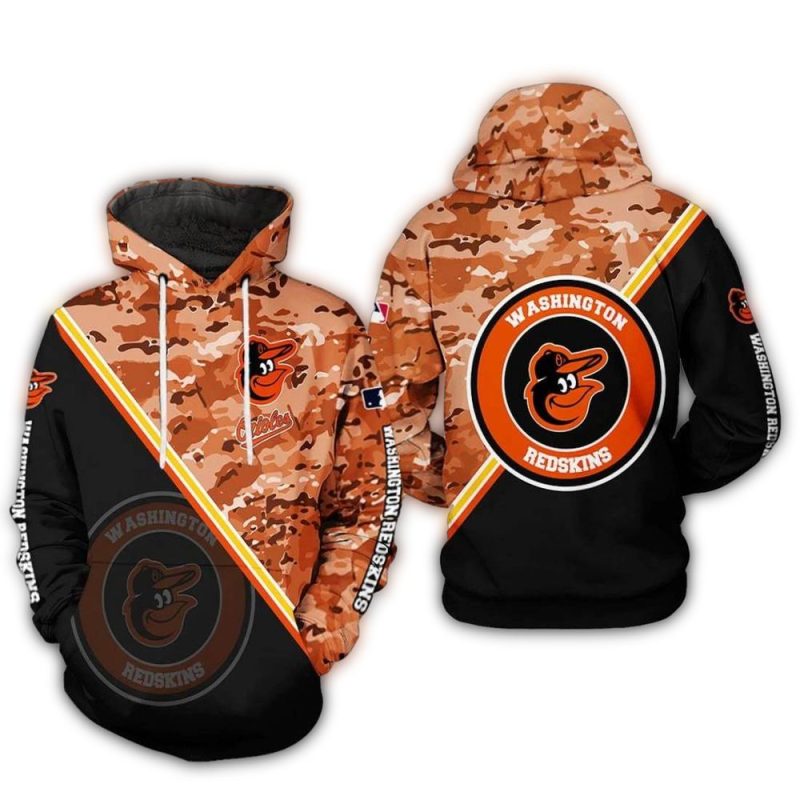 Baltimore Orioles Camo Team AOP Hoodie 1