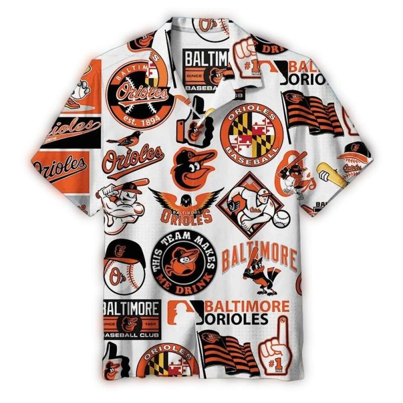 Baltimore Orioles Classic Collage Hawaiian Shirt 1