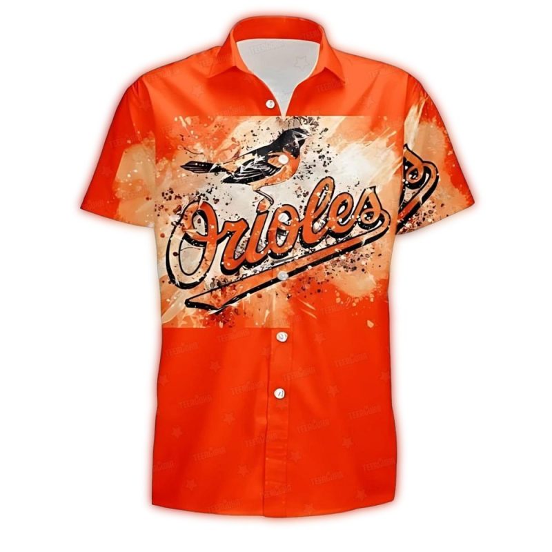 Baltimore Orioles Coastal Splash Hawaiian Shirt 1