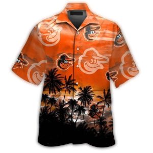 Baltimore Orioles Sunset Coconut Beach Hawaiian Shirt For Fans