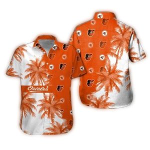 Baltimore Orioles Coconut Print Hawaiian Shirt For Summer Vacations