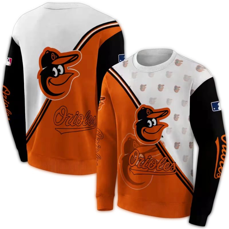 Baltimore Orioles Diagonal Stripe Ugly Sweater 1