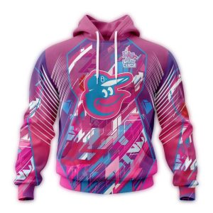 Baltimore Orioles Breast Cancer Awareness All-Over Print Hoodie