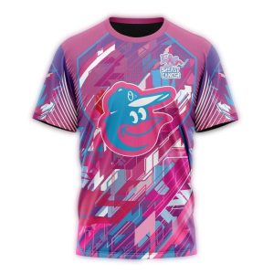 Baltimore Orioles Fearless Against Breast Cancer All-Over Print T-Shirt
