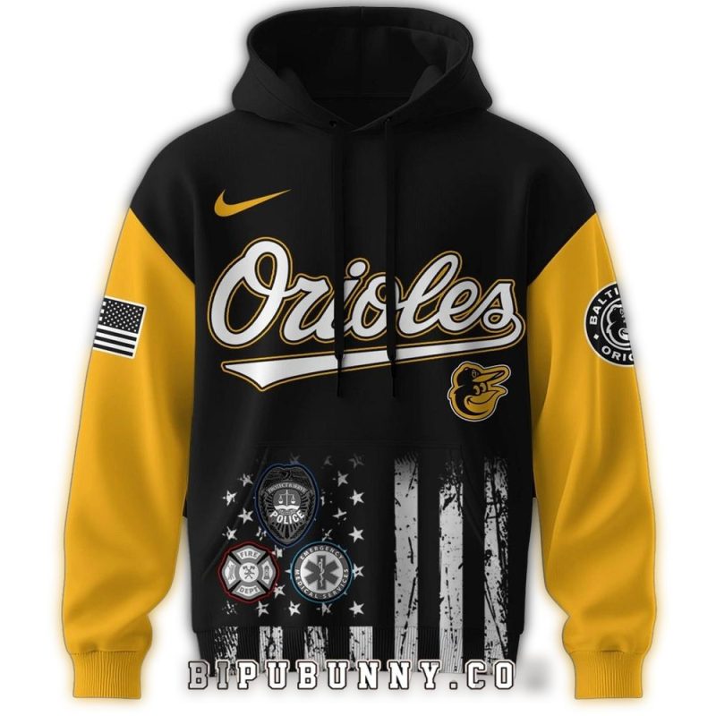 Baltimore Orioles First Responders Night AOP Hoodie 1