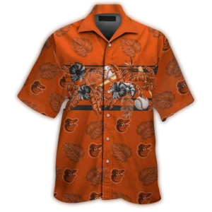 Vintage Baltimore Orioles Floral Hawaiian Shirt For Men And Women
