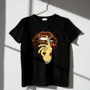 Baltimore Orioles Glitter Lips Tattooed Hand Shut Up T-Shirt For Fans