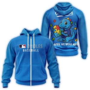 Baltimore Orioles April Blue All Over Print Hoodie For Fans