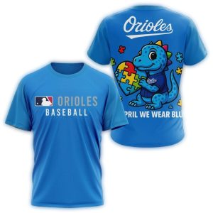 Baltimore Orioles April We Wear Blue All-Over Print T-Shirt For Fans