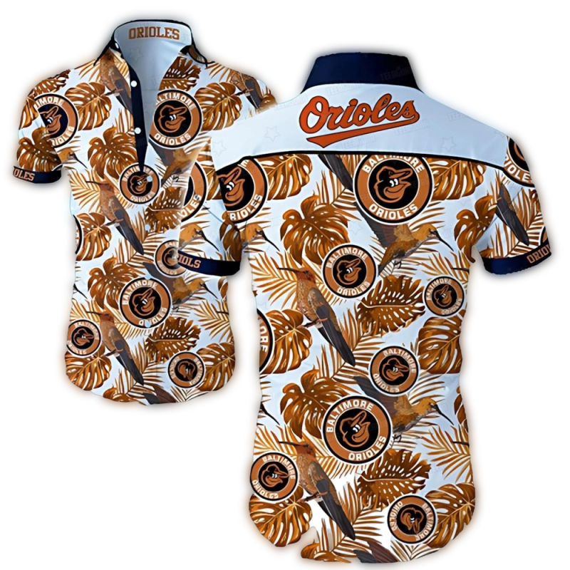 Baltimore Orioles Island Heritage Hawaiian Shirt 1