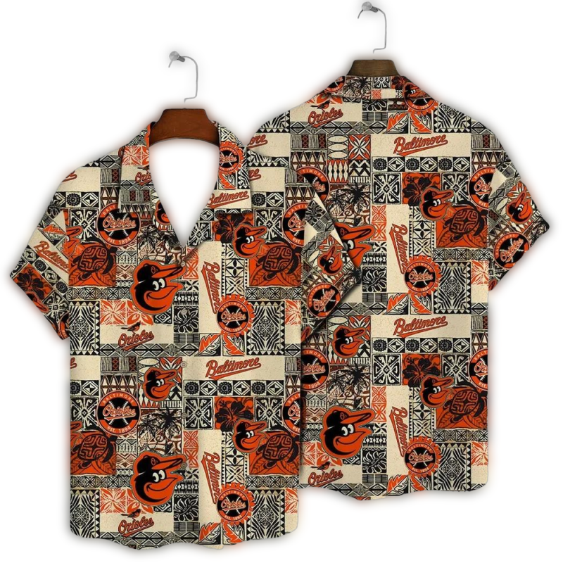 Baltimore Orioles Island Quilt Hawaiian Shirt 1