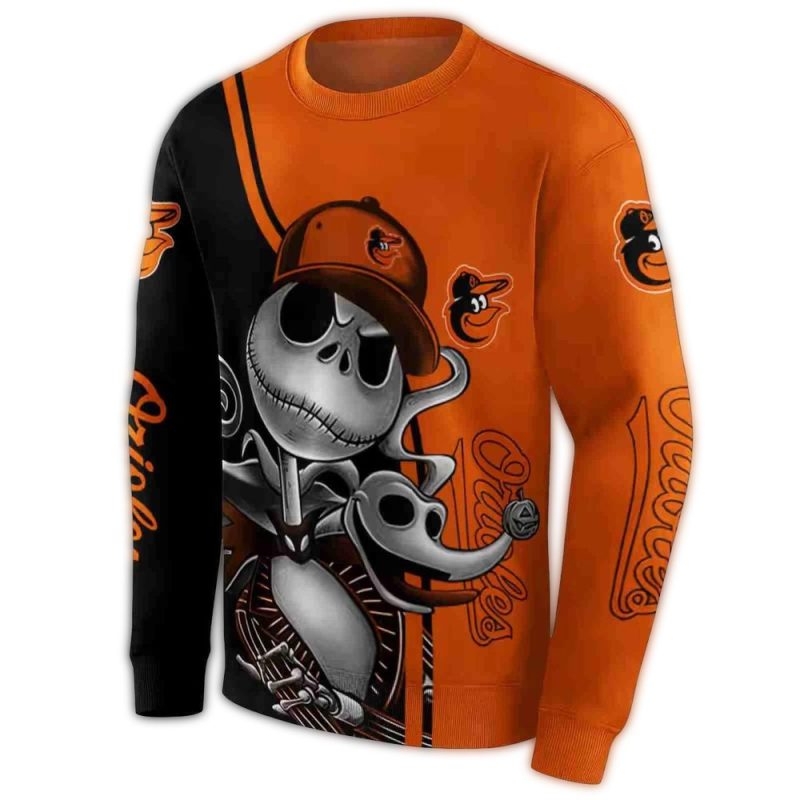 Baltimore Orioles Jack Skellington AOP Sweatshirt 1