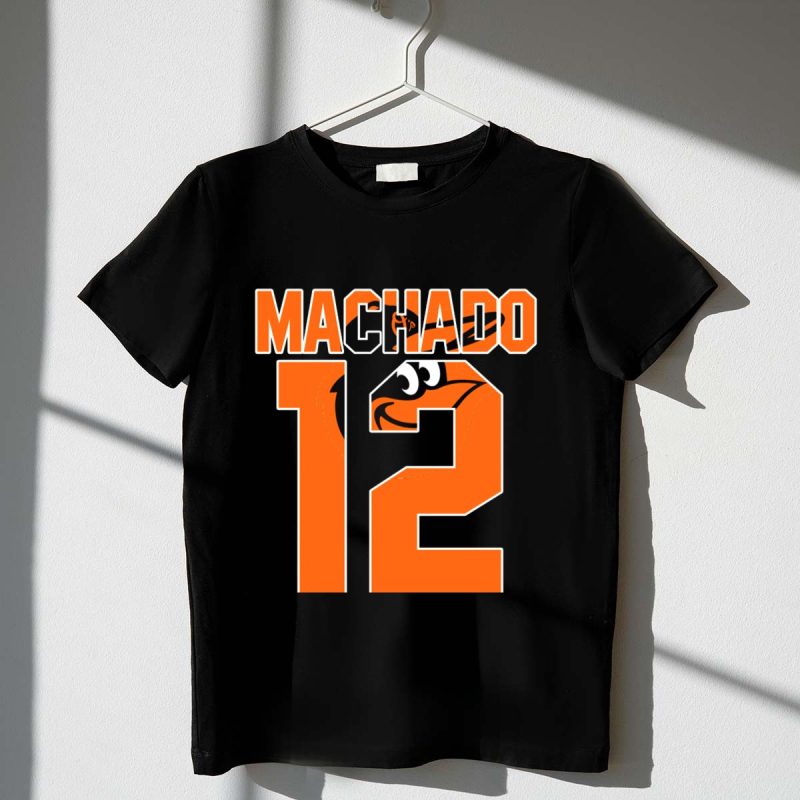 Baltimore Orioles Machado 12 Majestic Baseball Player T Shirt t shirt 1 1